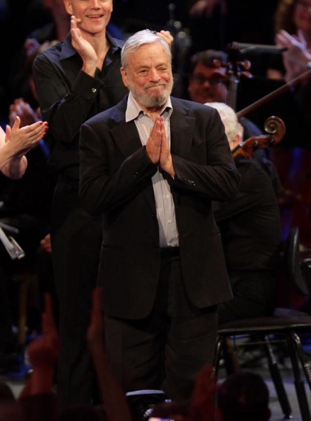 Times Series: Stephen Sondheim taking an applause during the finale of BBC Proms in 2010. Credit: PA
