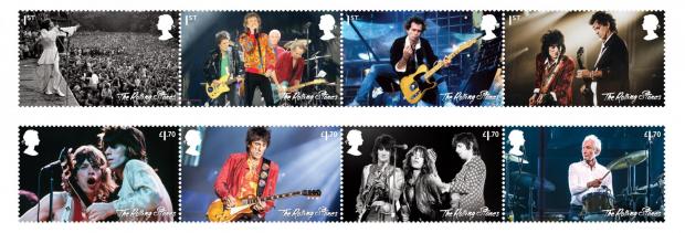 Times Series: The Rolling Stones are only the fourth music group to feature in a dedicated stamp issue. (Royal Mail)