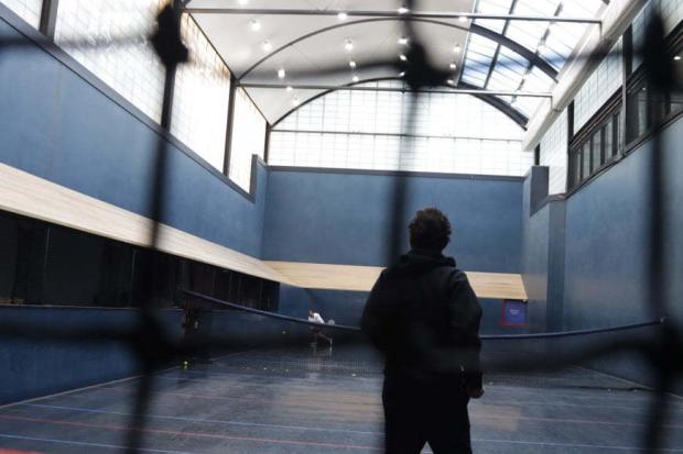 Times Series: Middlesex University's real tennis court at The Burroughs. Photos: Joseph Quiruga