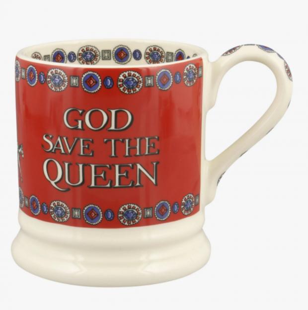 Times Series: Queen's Platinum Jubilee God Save The Queen 1/2 Pint Mug (Emma Bridgewater)) 