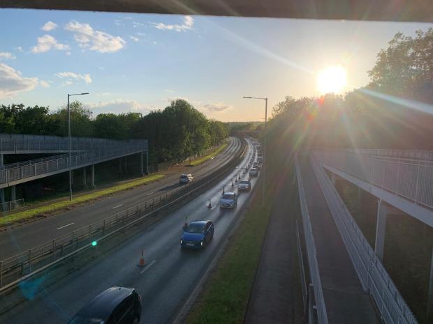 Times Series: One lane closed on the A41 from Stanmore to Apex Corner