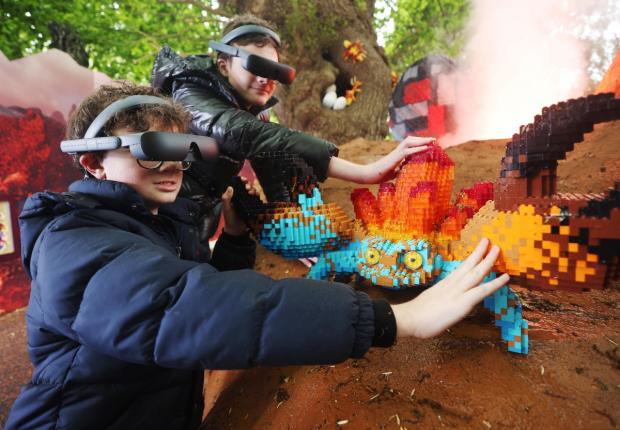 Times Series: Lucca and Sonny using the eSight eyewear as they explored the Magical Forest (LEGOLAND Windsor)