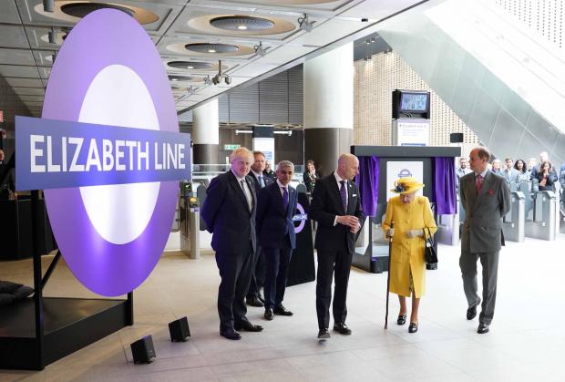 Times Series: The Queen visits the new Elizabeth Line. (PA)