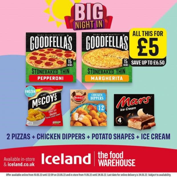 Times Series: Iceland 'Big Night In' meal deal (Iceland)
