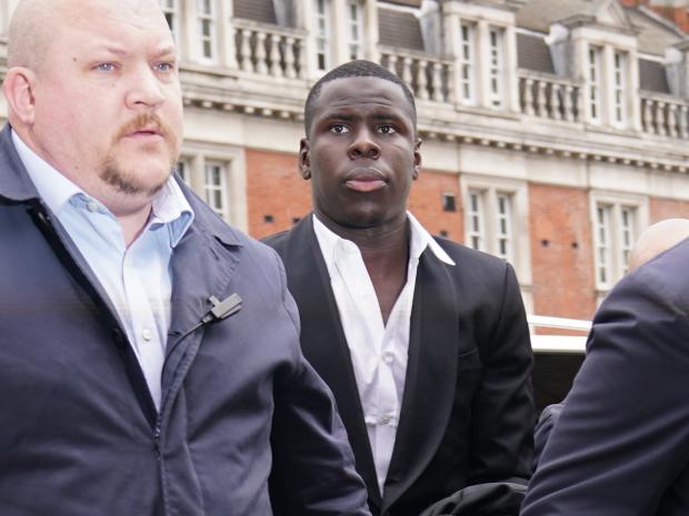 Times Series: Zouma on his way into court ahead of the sentencing (PA)