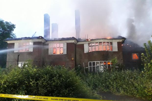 The house fire in The Bishops Avenue. Credit: London Fire Brigade