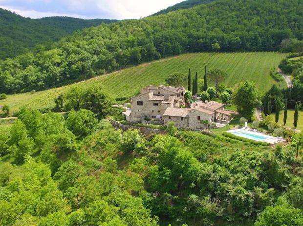 Times Series: Villa San Piero: the perfect Chianti holiday with pool, views, privacy - Tuscany, France.  1 credit