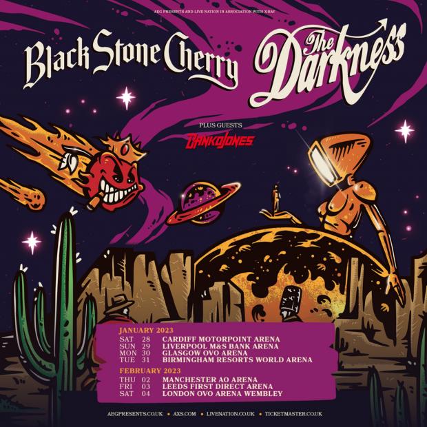 Times Series: The Darkness and Black Stone Cherry announce tour: How to get tickets (Live Nation)