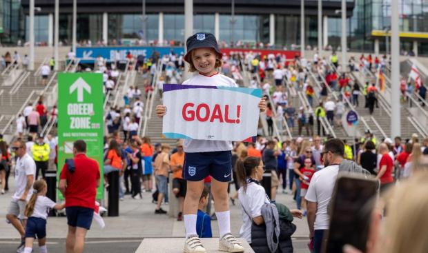 Times Series: Wembley Park welcomed thousands of fans ahead of the UEFA Women's EURO Final 2022 Credit: Wembley Park / Chris Winter 