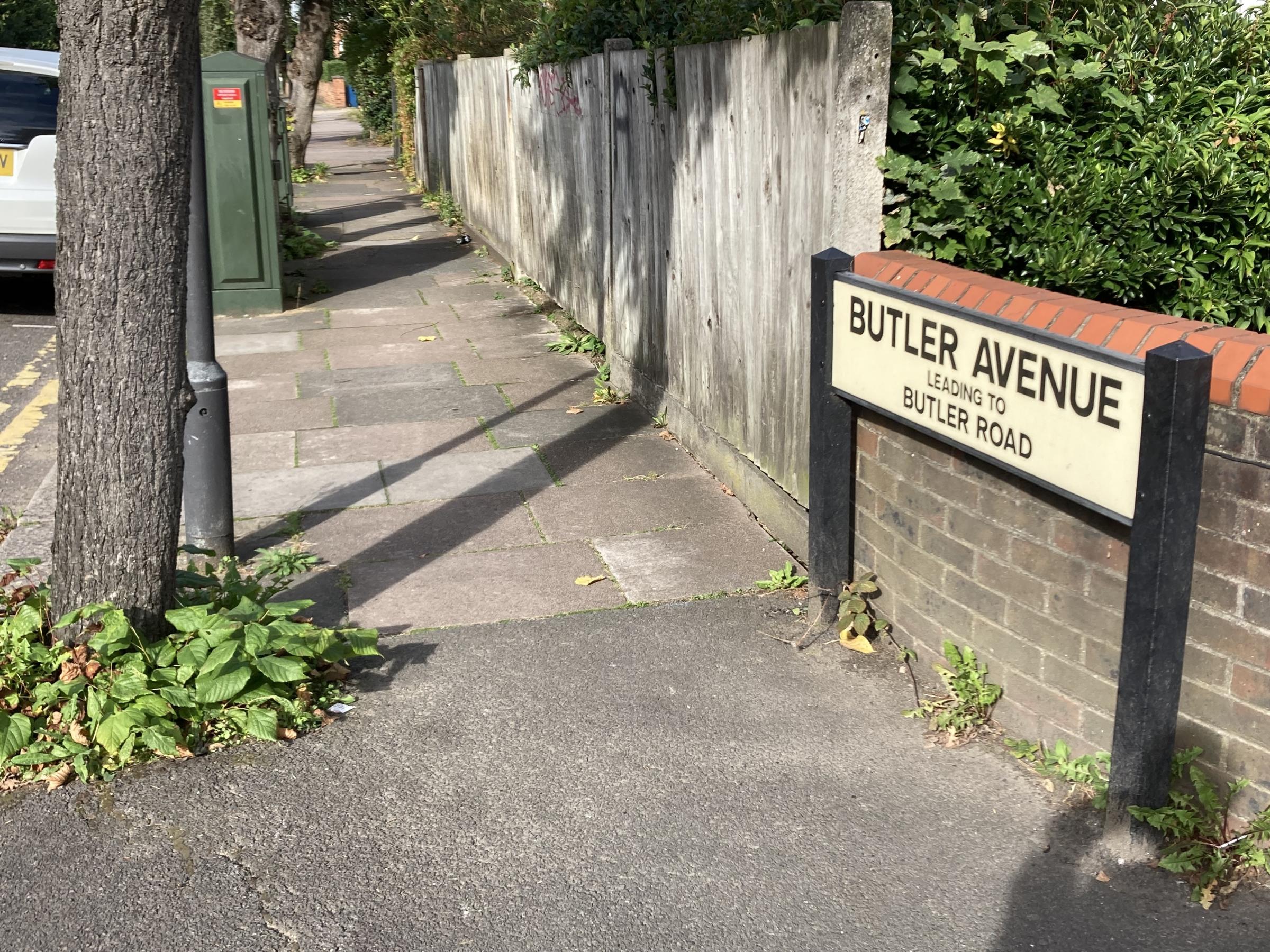 Butler Avenue, Harrow. Mike Williams claims the petition is the \unanimous view\ of Butler Avenue\s residents. Image Credit: Grant Williams