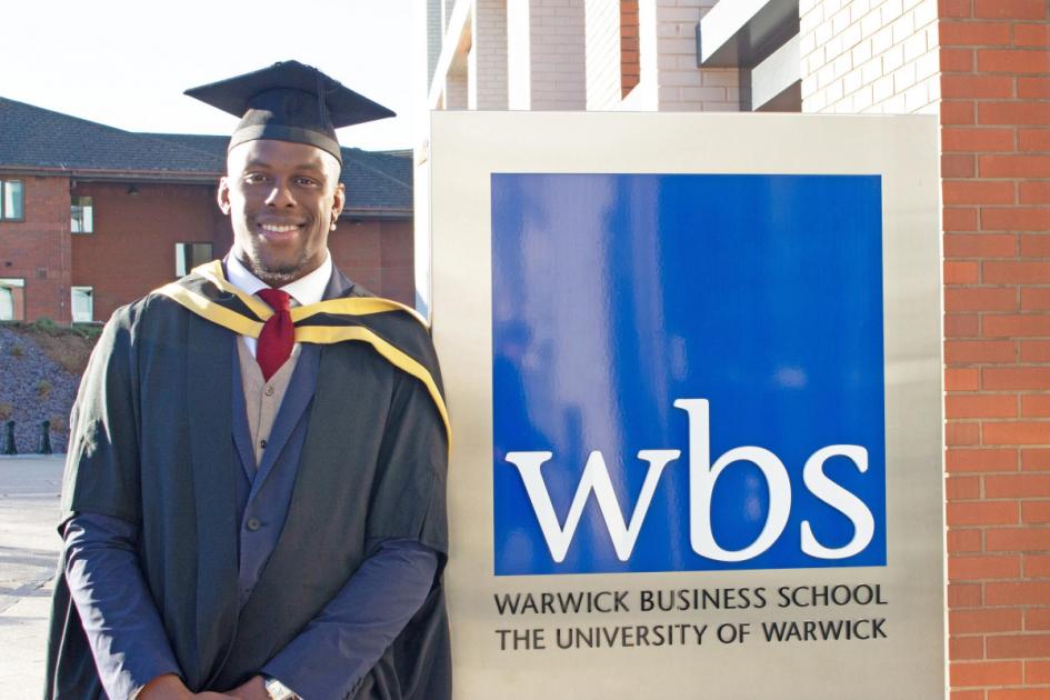 Der Rugbyspieler der Saracens erlangt seinen MBA an der Warwick Business School