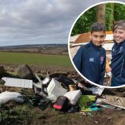 Henry and Raphael tackling fly-tipping