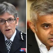 Sadiq Khan has backed Metropolitan Police Commissioner Dame Cressida Dick over the Met's investiation of Covid rule breaking at Downing Street. Photos: Newsquest/PA