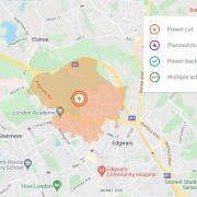 The area hit by the power cut. Image: UK Power Networks