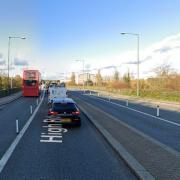 The cycle lane on the A1000. Credit: Google Street View
