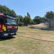 Firefighters in Sunny Hill Park in Hendon. Credit: Barnet Council