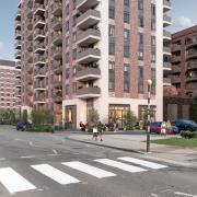 A CGI of the homes green-lit for Grahame Park