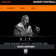 Barnet FC has paid tribute to club 'legend' John Motson after the commentator died today