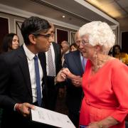 Prime Minister Rishi Sunak presents Rita with Point of Light award