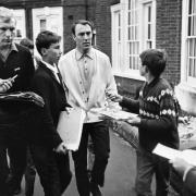Autograph hunters meet Bobby Moore and Jimmy Greaves in 1966 at Hendon Hall hotel