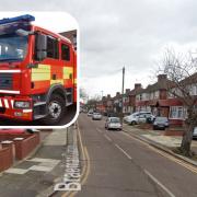 Ten people fled a burning building as fire spread to both sides of a semi-detached house in Braemar Gardens, Colindale.