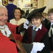 Barnet mayor Brian Schama also visited children at the school earlier this month