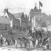 An illustration of Barnet Market by H Crane captures the hustle and bustle of the market