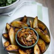 Recipe: Shallot relish with spicy wedges