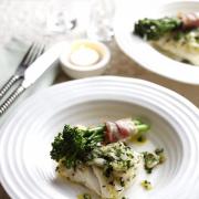 Recipe: Tenderstem bouquets wrapped in Pancetta served with aromatic Italian cod