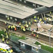 The scene of the Potters Bar Rail Crash in 2002