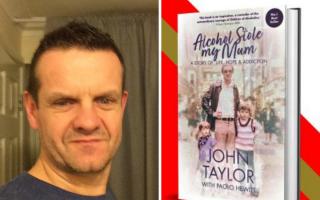 John Taylor and (right) Alcohol Stole My Mum, the memoir he wrote with Paolo Hewitt