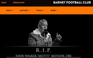 Barnet FC has paid tribute to club 'legend' John Motson after the commentator died today