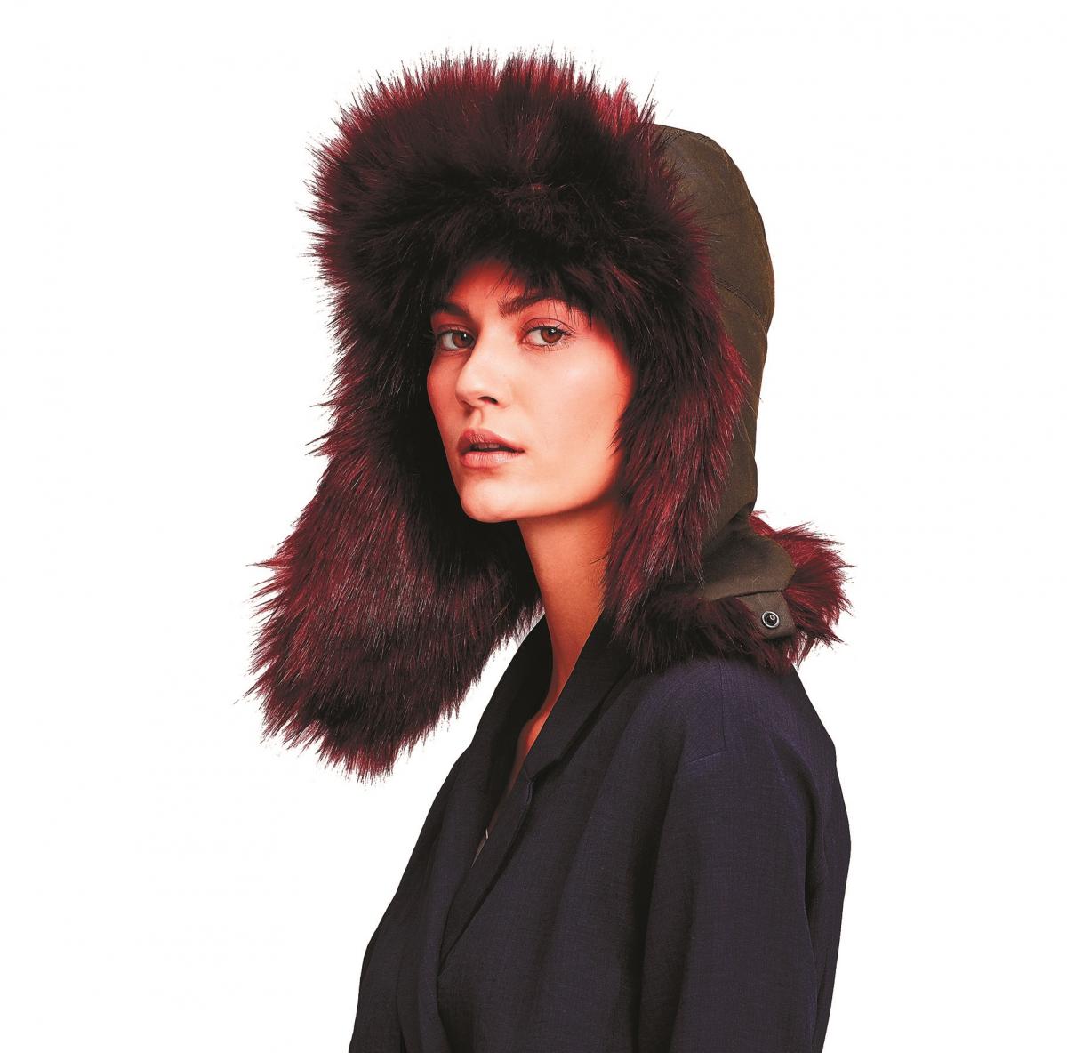 The Great Gift Company, Burgundy Faux Fur Trapper Hat, £60
